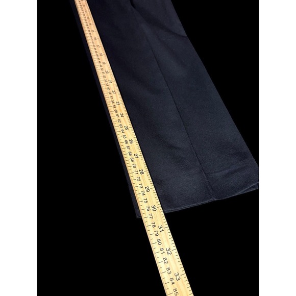 Vtg Talbots Heritage Black Straight Flat Front Dress pants Trousers 100% Wool 10 - Picture 9 of 13